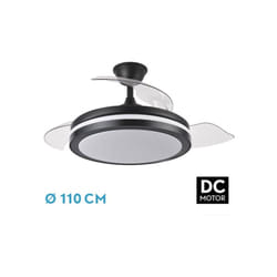 Fabrilamp - Ventilateur dc esparta plus 72w 6120lm black 107d 3aspas 3aspas desp.3000-4000-6000k remote+ timer+ memory