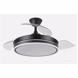 Fabrilamp 142599009, Ventilateur à lame domestique, Noir, Plafond, 40 dB, 270 tr/min, 91 cm