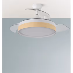 Fabrilamp 207091368 ventilateur Hêtre, Blanc