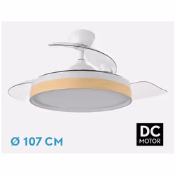 Fabrilamp 207091368 ventilateur Hêtre, Blanc