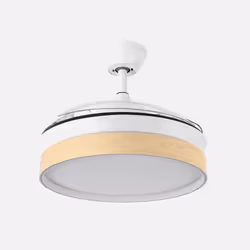 Fabrilamp 207099068 ventilateur Hêtre, Blanc