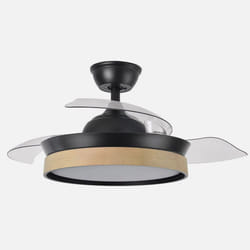 Fabrilamp 207099088 ventilateur Hêtre, Noir