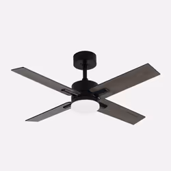 Fabrilamp Talco, Ventilateur à lame domestique, Noir, Gris, Plafond, Acrylique, Métal, Polycarbonate (PC), 40 dB, 6100 m³