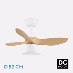 Fabrilamp 207391368 ventilateur Hêtre, Blanc