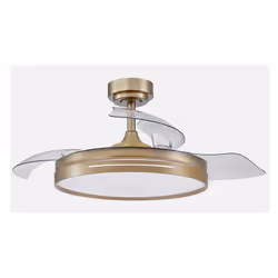 Fabrilamp 186091414, Ventilateur à lame domestique, Or, Plafond, 36 dB, 226 tr/min, 108 cm