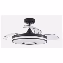 Fabrilamp 165399009, Ventilateur à lame domestique, Noir, Plafond, 36 dB, 252 tr/min, 91 cm