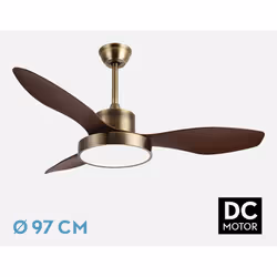 Fabrilamp 128599336 ventilateur Or, Chêne