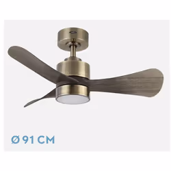 Fabrilamp 207791336 ventilateur Or, Chêne