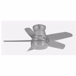 Fabrilamp 207991510, Ventilateur à lame domestique, Argent, Plafond, 43 dB, 240 tr/min, 91 cm