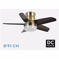 Fabrilamp 207991536 ventilateur Noir, Or