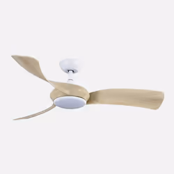 Fabrilamp 208291368, Ventilateur à lame domestique, Hêtre, Blanc, Plafond, Acrylonitrile-Butadiène-Styrène (ABS), Métal, Poly ...