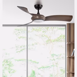 Fabrilamp 208291336 ventilateur Noir, Chêne