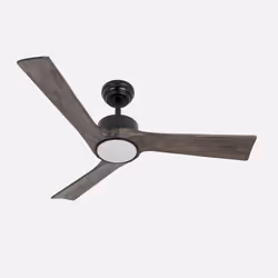Fabrilamp 209291364, Ventilateur à lame domestique, Noir, Chêne, Plafond, Métal, Polycarbonate (PC), Bois, 45 dB, 5100 m³