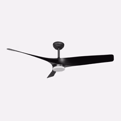 Fabrilamp 211591309, Ventilateur à lame domestique, Noir, Plafond, Acrylonitrile-Butadiène-Styrène (ABS), Métal, Polycarbonat ...