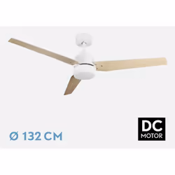 Fabrilamp 212391368 ventilateur Hêtre, Blanc