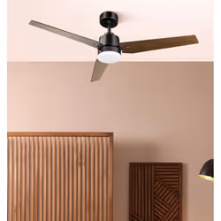 Fabrilamp 212391309 ventilateur Noir, Chêne