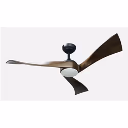 Fabrilamp 173491309, Ventilateur à lame domestique, Noir, Chêne, Plafond, 42,3 dB, 140 tr/min, 132 cm