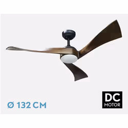 Fabrilamp 173491309 ventilateur Noir, Chêne