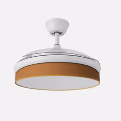 Fabrilamp Moda, Ventilateur à lame domestique, Noir, Transparent, Jaune, Plafond, 45 dB, 9953 m³, 260 tr/min