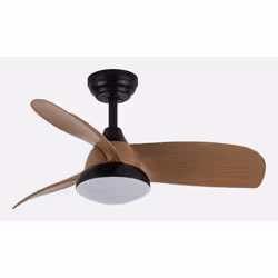 Fabrilamp 212991385, Ventilateur à lame domestique, Noir, Bois, Plafond, Acrylonitrile-Butadiène-Styrène (ABS), Métal, Polyca ...