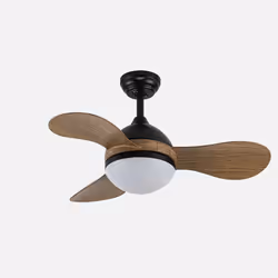 Fabrilamp Solido, Ventilateur à lame domestique, Noir, Bois, Plafond, Acrylonitrile-Butadiène-Styrène (ABS), Métal, Polycarbo ...
