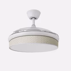 Fabrilamp Moda, Ventilateur à lame domestique, Transparent, Blanc, Plafond, 40 dB, 4500 m³, 270 tr/min