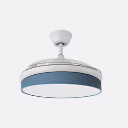 Fabrilamp Moda, Ventilateur à lame domestique, Bleu, Transparent, Blanc, Plafond, 40 dB, 4500 m³, 270 tr/min