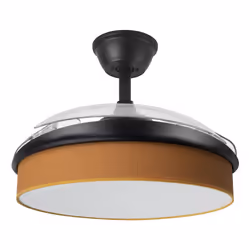 Fabrilamp Moda, Ventilateur à lame domestique, Noir, Orange, Transparent, Plafond, 40 dB, 4500 m³, 270 tr/min
