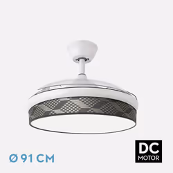Fabrilamp Moda Gris, Transparent, Blanc