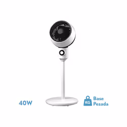 Ventilateur De Foot Ozone White/Black 3 Vel.40w 3aspas Orientable Fixe et rotatif 86x34x34cm Couleur:Blanc / Noir Matériau:AB ...