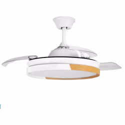 Ventilateur Dc Emperor 72w White/Beech 3aspas Deployable 106d 7200lm 3000-4000-6000k Remote + Memory+ Timer Color de the ligh ...