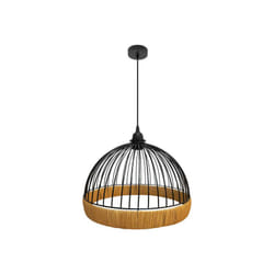 Fabrilamp - Lampe de plafonnier Gaston 1xe27 Noir/naturel 36d