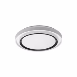 Plafonnier rond from the MEYER series in WHITE/BLACK. Fabriqué en métal et en polycarbonate. Ce plafonnier se distingue par s ...
