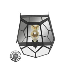 Lentille de lampe murale 1xe27 noir 25x26x16 cm