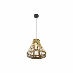 Lampe suspendue from la série HORMOS en BAMBOU of couleur BLACK/NATURAL. Elle est composée of d'un cadre en bambou inspiré d' ...