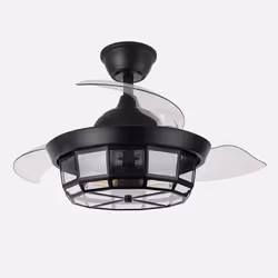Fabrilamp Tornado Mini, Ventilateur à lame domestique, Noir, Plafond, Acrylique, Acrylonitrile-Butadiène-Styrène (ABS), Métal ...