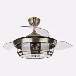 Fabrilamp Tornado Mini, Ventilateur à lame domestique, Teint, Plafond, Acrylique, Acrylonitrile-Butadiène-Styrène (ABS), Méta ...