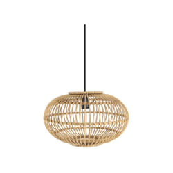 Fabrilamp - Bambou viseu noir/naturel pendentif 1xe27 regx40x40cm