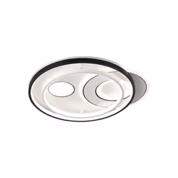 Plafonnier circulaire from the EVORA series en couleur BLACK/WHITE. Fabriqué en métal et en polycarbonate. Avec un design fut ...