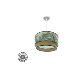 Fabrilamp - Lampe de plafonnier Congo 40d 1xe27 Blanc/vert-naturel