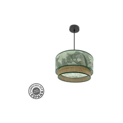 Fabrilamp - Lampe suspendue de plafond suspendu Congo 40d 1xe27 Noir/vert naturel
