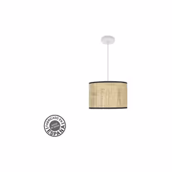 Lampe suspendue de une lumière de la série MODA de couleur BLANCO et abat-jour de design DARK CHANGE. Style moderne, mais ave ...