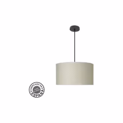 Suspension de deux lampes dede de la série MODA de couleur NOIRE et abat-jour de design BLANC CAÑIZO. Livré avec DIFFUSEUR IN ...
