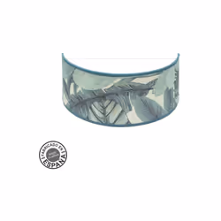 Applique de la série ARGEL avec abat-jour de design BLUE LEAF. Fabriquée en métal et textile. Style moderne, mais avec des li ...