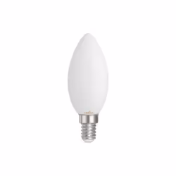 Ampoule à bougie Led dede filament opale de de la série ABRILA. Elle a une puissance de 4W de, 360 lumens et une température  ...