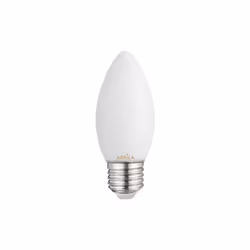 Ampoule à bougie Led dede filament opale de de la série ABRILA. Elle a une puissance de 6W de, 540 lumens et une température  ...