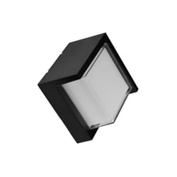 Fabrilamp - Applique extérieure 12w 3000k anoa noir ip65 16x16x10,2 cm 600lm