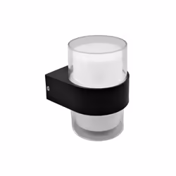 Applique dede extérieur de la série BEIRA de couleur NOIR avec une forme cylindrique et un style moderne. Fabriqué en ABS et ...