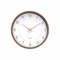 Horloge de murale de de la série MONQUEY en BOIS FONCÉ et BLANC. Fabriqué en verre et en polycarbonate. Il a un design classi ...