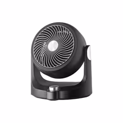 Ventilateur de table from the CARTAGO series en couleur BLACK/SILVER, en métal et polycarbonate. Avec 3 pales, 40 watts de pu ...